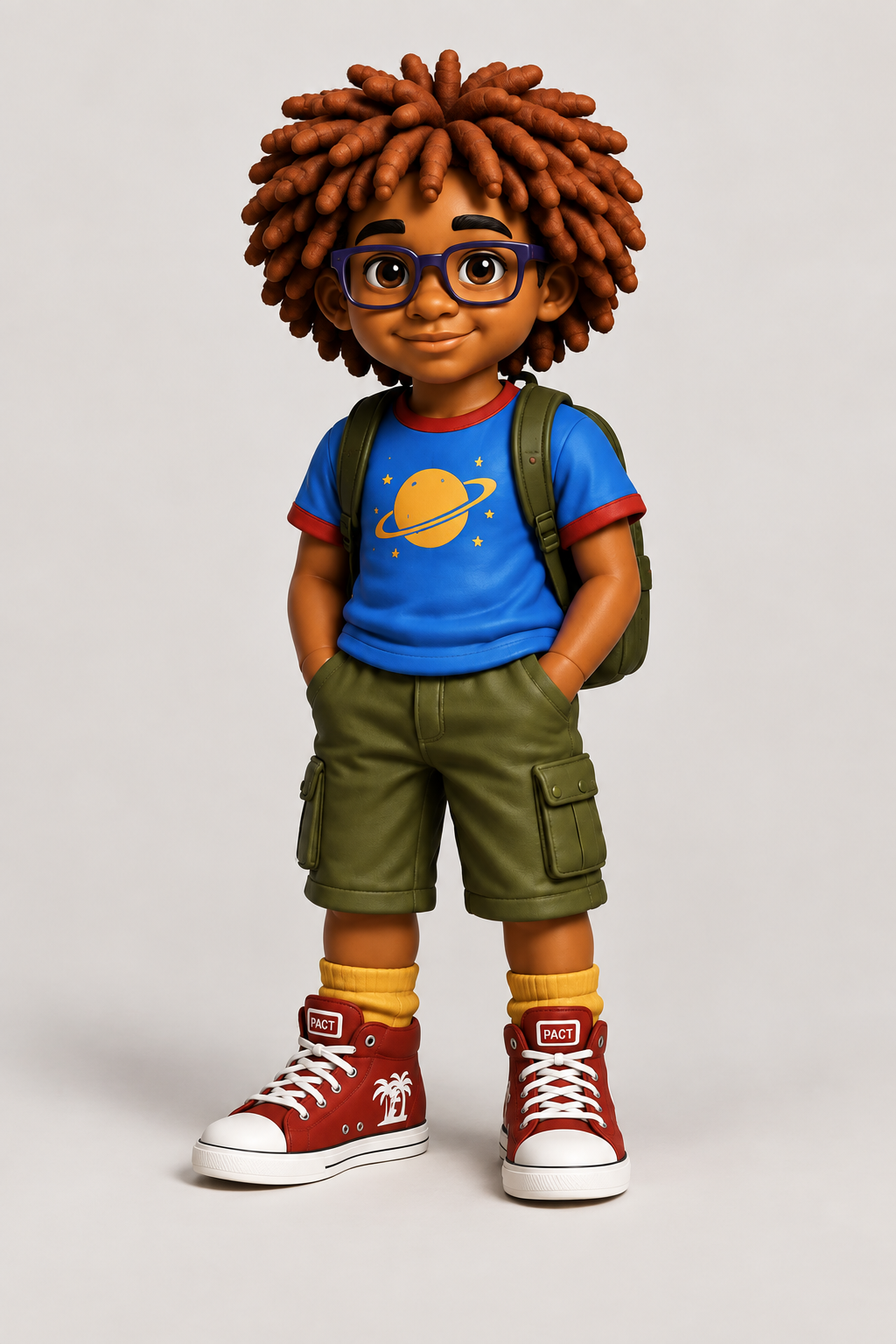 Chuck, The Dreamer, in his blue planet shirt