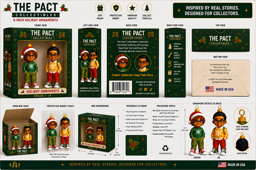 Chuck &amp; JR Holiday Ornament Set
