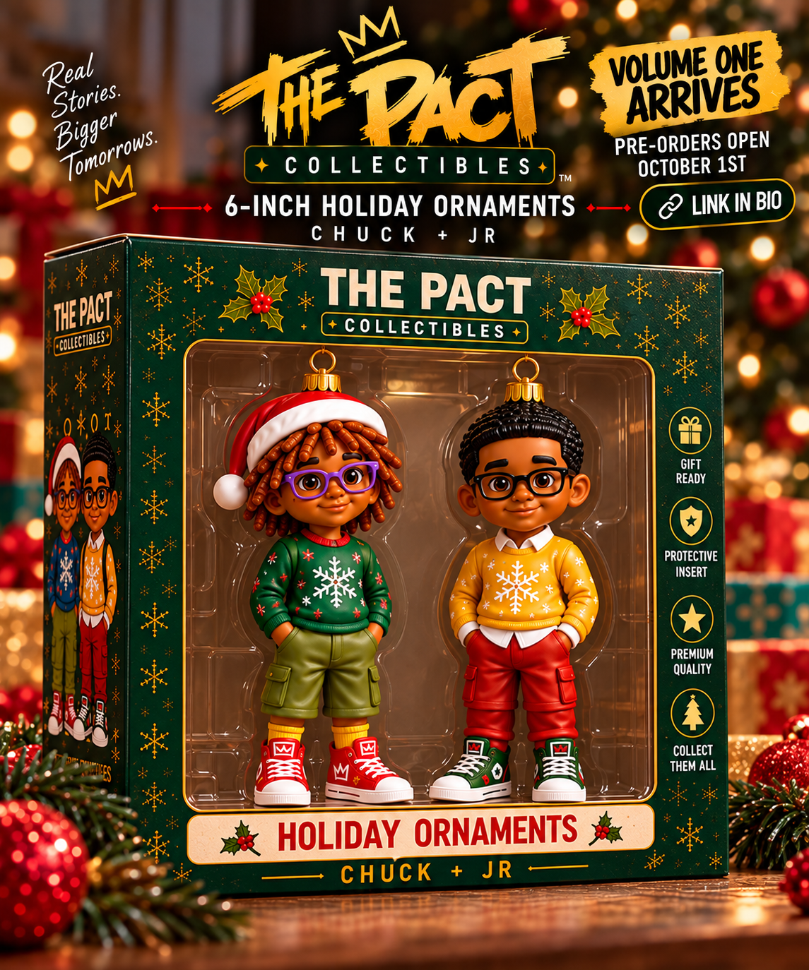 Chuck &amp; JR Holiday Ornament Set